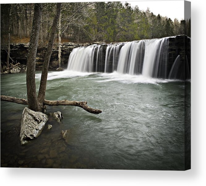 Arkansas Acrylic Print featuring the photograph 0805-0070 Falling Water Falls 3 by Randy Forrester