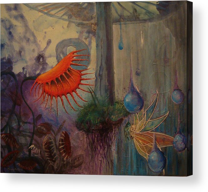 Flytraps Acrylic Print featuring the painting Birth by Mindy Huntress