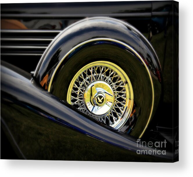 Car Acrylic Print featuring the photograph Black Classic #1 by Perry Webster