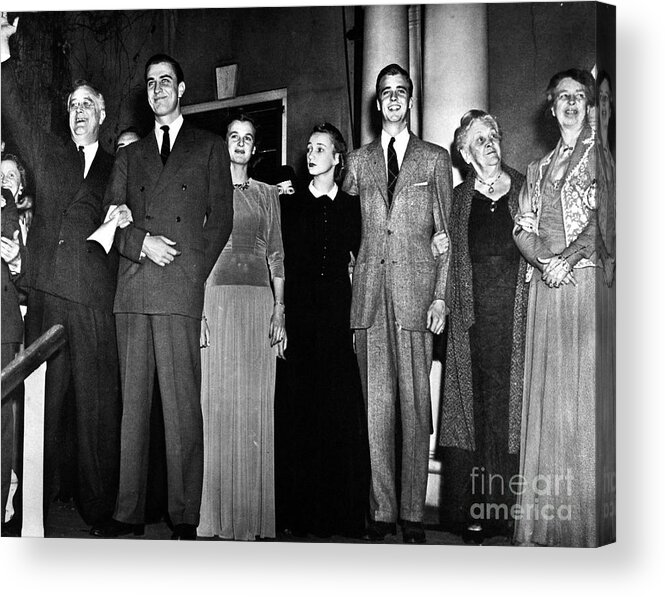 1940 Acrylic Print featuring the photograph Franklin D. Roosevelt #1 by Granger