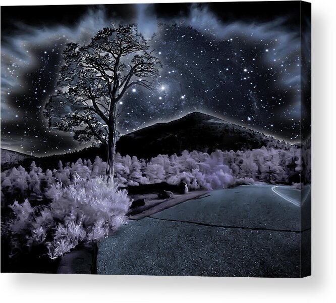 ;blue Acrylic Print featuring the photograph Sunset Crater by Jim Painter
