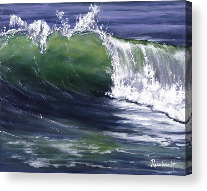 Wave Acrylic Print featuring the painting Wave 8 #1 by Lisa Reinhardt