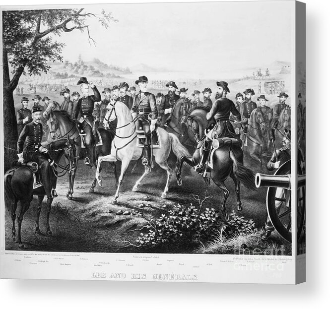 1860s Acrylic Print featuring the photograph Robert E. Lee (1807-1870) #9 by Granger