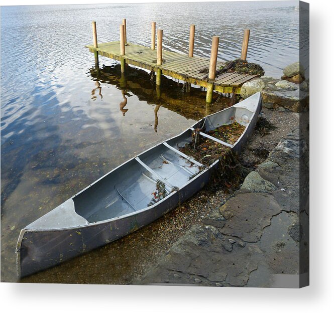 Canoe Acrylic Print featuring the photograph Abandoned Canoe by Lynn Bolt