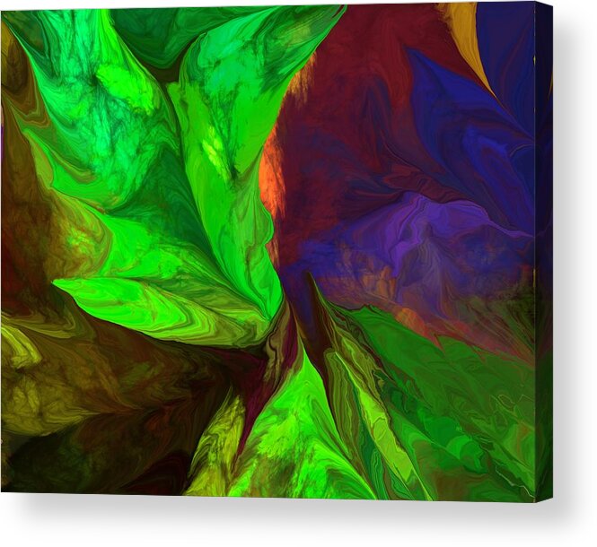 Fine Art Acrylic Print featuring the digital art Abstract 120111 by David Lane
