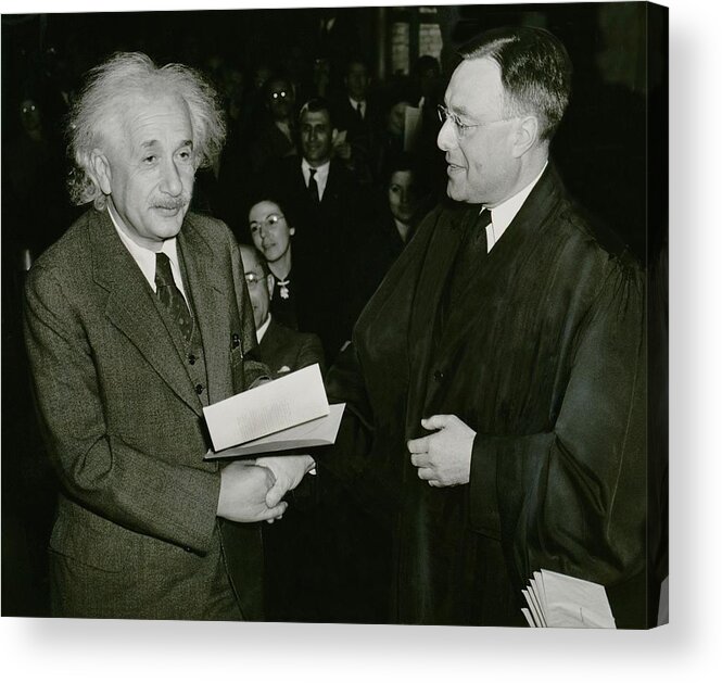 History Acrylic Print featuring the photograph Albert Einstein 1879-1955, Receiving by Everett