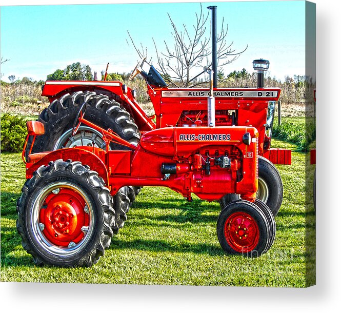 Diane Berry Acrylic Print featuring the photograph Allis-Chalmers Tractors by Diane E Berry