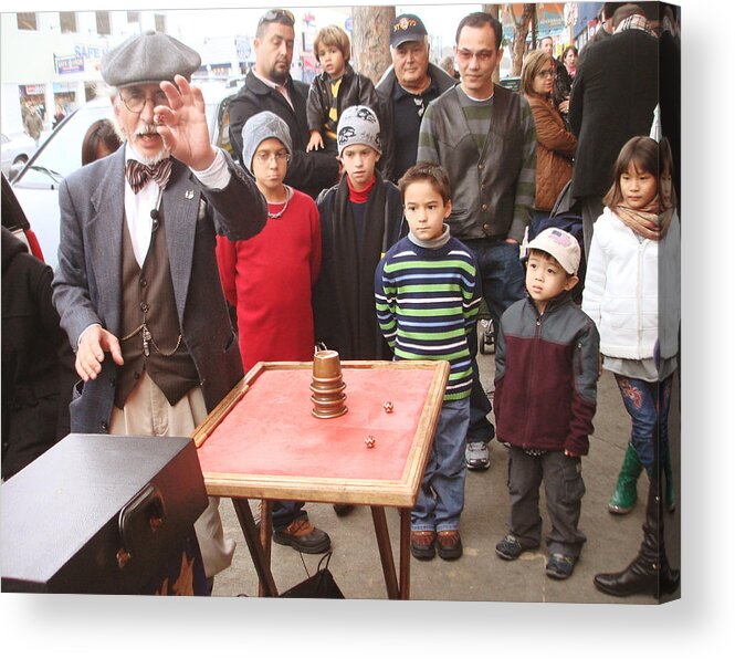 Magician Acrylic Print featuring the photograph An old magician at Fishermens whalf san francisco by Hiroko Sakai