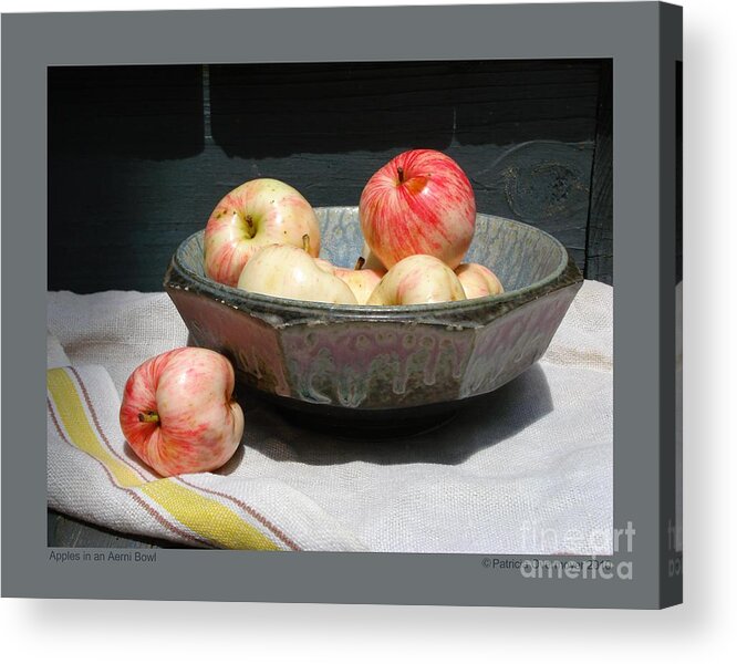 Apples Acrylic Print featuring the photograph Apples in an Aerni Bowl by Patricia Overmoyer