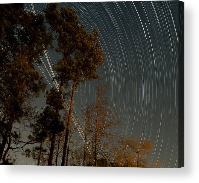 Star Acrylic Print featuring the photograph Atlanta Star Trails by Ray Devlin