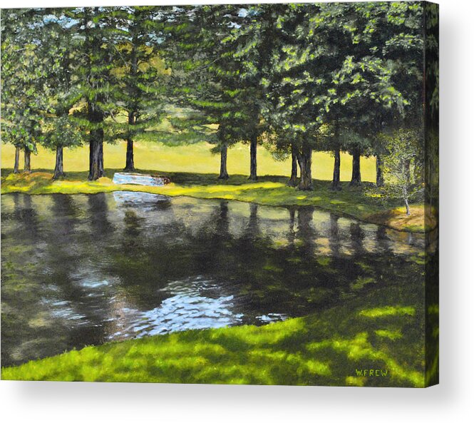 Brooklyn Connecticut Acrylic Print featuring the painting Brooklyn Ct Country Club Navy by William Frew