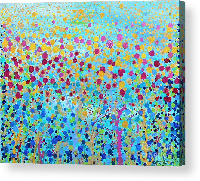 Coral Acrylic Print featuring the painting Coral Symphony by Stacey Zimmerman
