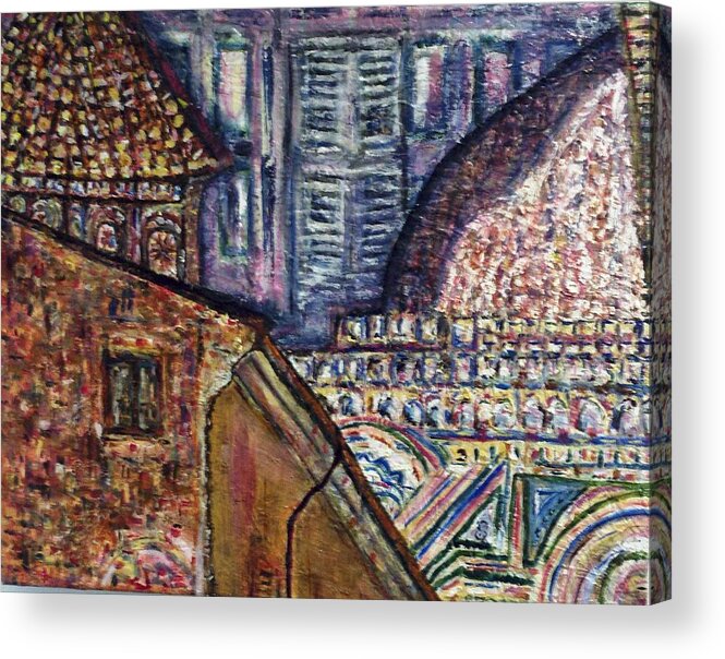 Abstract Acrylic Print featuring the painting Duomo by Beverly Smith