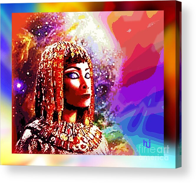 Egyptian Queen Acrylic Print featuring the digital art Egyptian Queen by Hartmut Jager