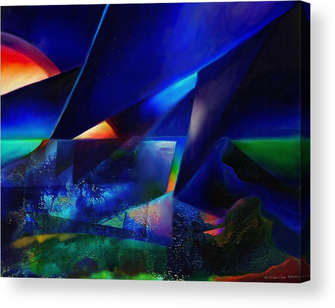 Equinox Acrylic Print featuring the painting Equinox by Wolfgang Schweizer
