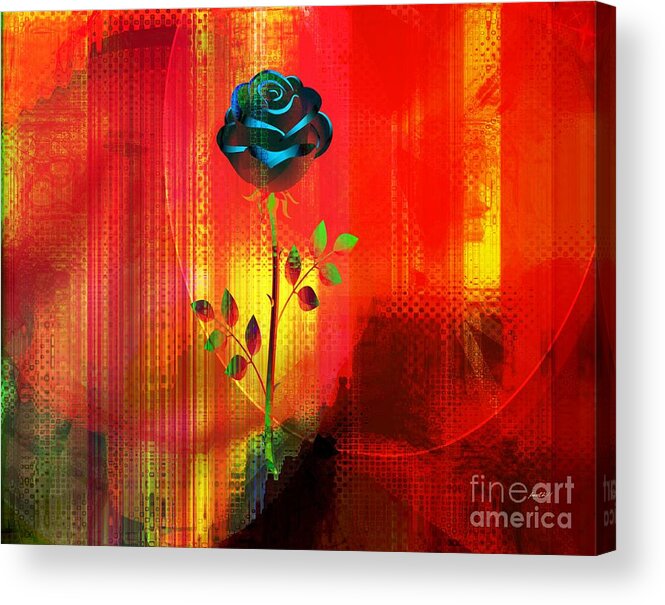 Fania Simon Acrylic Print featuring the mixed media For My Love by Fania Simon