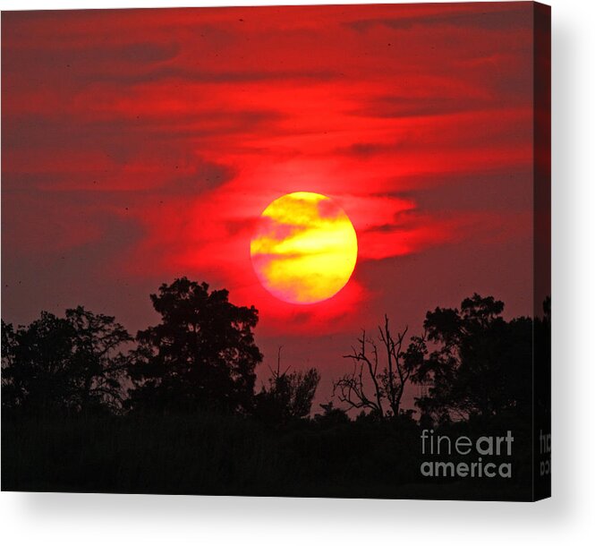 Sunset Photography Acrylic Print featuring the photograph Glory Ablazed by Luana K Perez