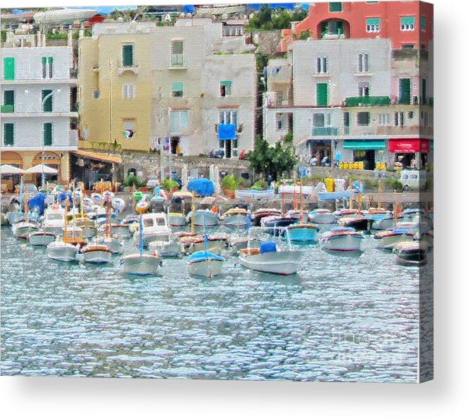 Capri Acrylic Print featuring the photograph Harbor at Isle Of Capri by Jack Schultz