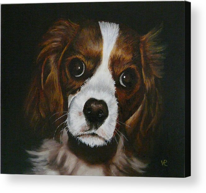 Puppy Acrylic Print featuring the painting Harley by Vic Ritchey