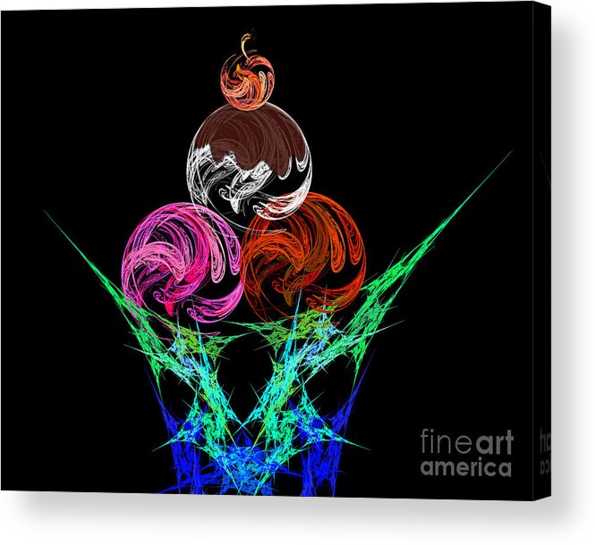 Food Acrylic Print featuring the digital art Hot Fudge Sundae by Andee Design