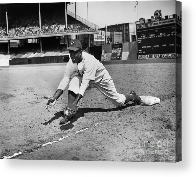 1947 Acrylic Print featuring the photograph Jackie Robinson (1919-1972) by Granger