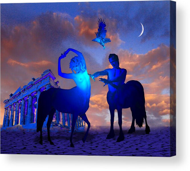 Centaurs Acrylic Print featuring the photograph Just a Myth by Jim Painter