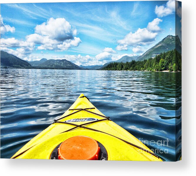 British Columbia Acrylic Print featuring the photograph Kayaking in BC by Traci Cottingham