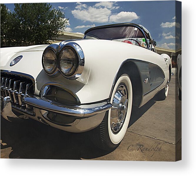 1959 Corvette Acrylic Print featuring the photograph Let's Roll by Cheri Randolph