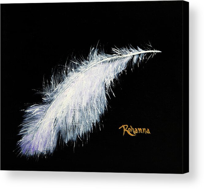  Feathery Acrylic Print featuring the painting Light by Judy M Watts-Rohanna