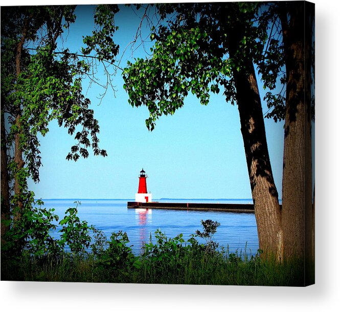 Landscape Photograph Acrylic Print featuring the photograph Lighthouse Portrait by Ms Judi