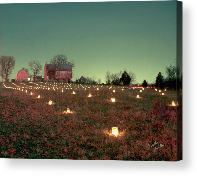 Antietam Battlefield Acrylic Print featuring the photograph Luminaries in the Pasture 11 by Judi Quelland
