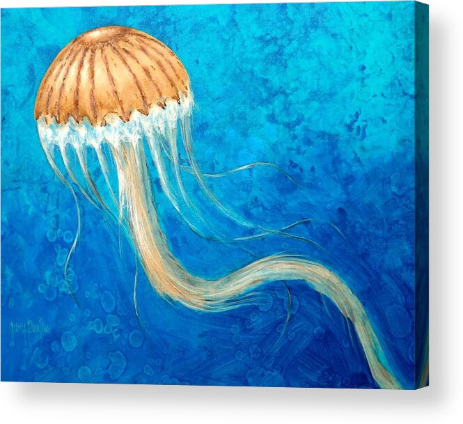 Jelly Fish Acrylic Print featuring the painting Miss Innocence by Gary Partin