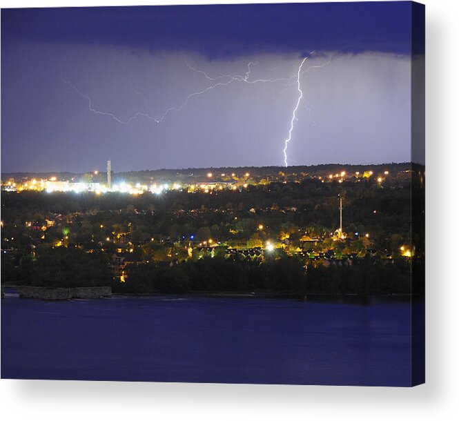 Lightning Acrylic Print featuring the photograph Night Light by Tony Beck