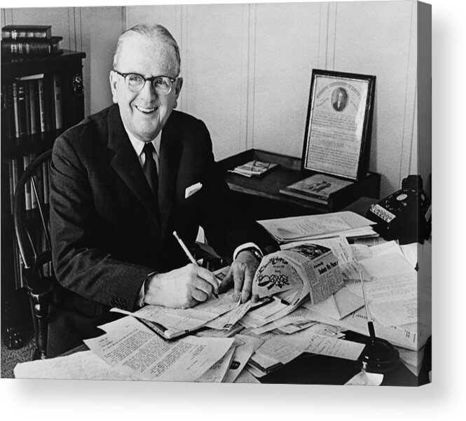 History Acrylic Print featuring the photograph Norman Vincent Peale Was An American by Everett