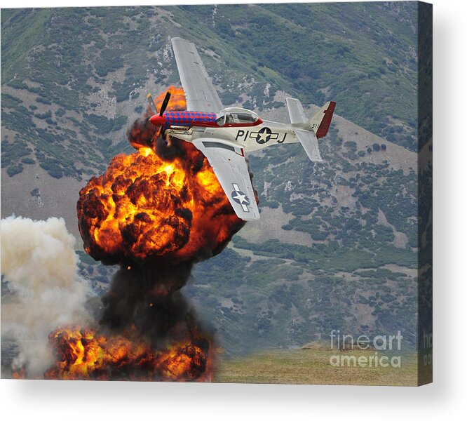 Air Show Hill Air Force Base Acrylic Print featuring the photograph P-51 by Dennis Hammer