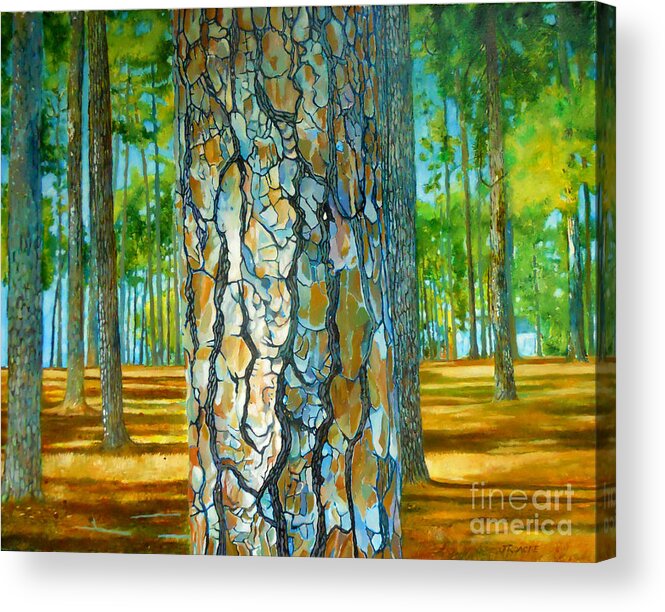 Tree Acrylic Print featuring the painting Portrait of a Pine Tree by Joe Roache