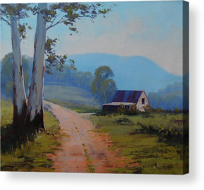 Central Tablelands Acrylic Print featuring the painting Road to the Farm by Graham Gercken