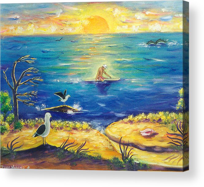 Serenity Acrylic Print featuring the painting Serenity by Diana Haronis