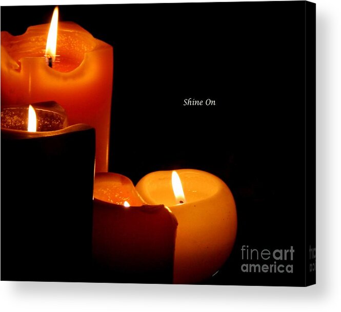 Black Acrylic Print featuring the photograph Shine On by Linda Galok