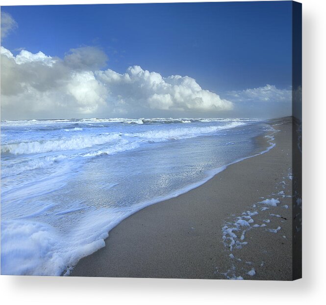 Mp Acrylic Print featuring the photograph Storm Cloud Over Beach, Canaveral by Tim Fitzharris