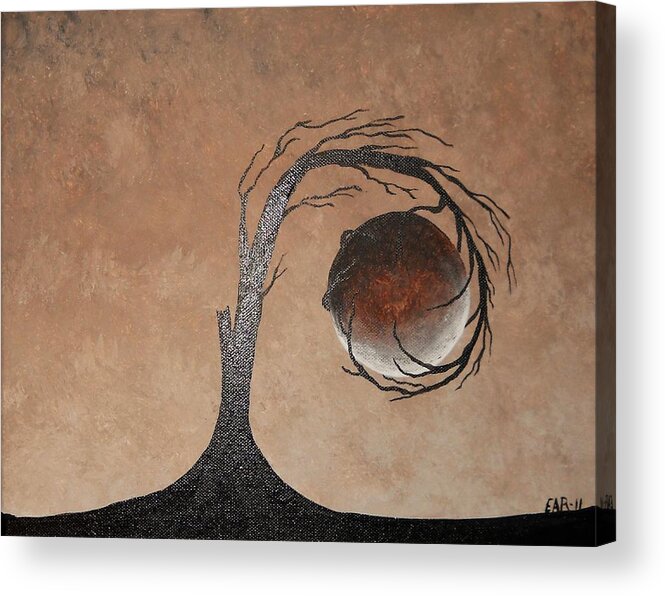 Earth Acrylic Print featuring the painting The Earth Element by Edwin Alverio
