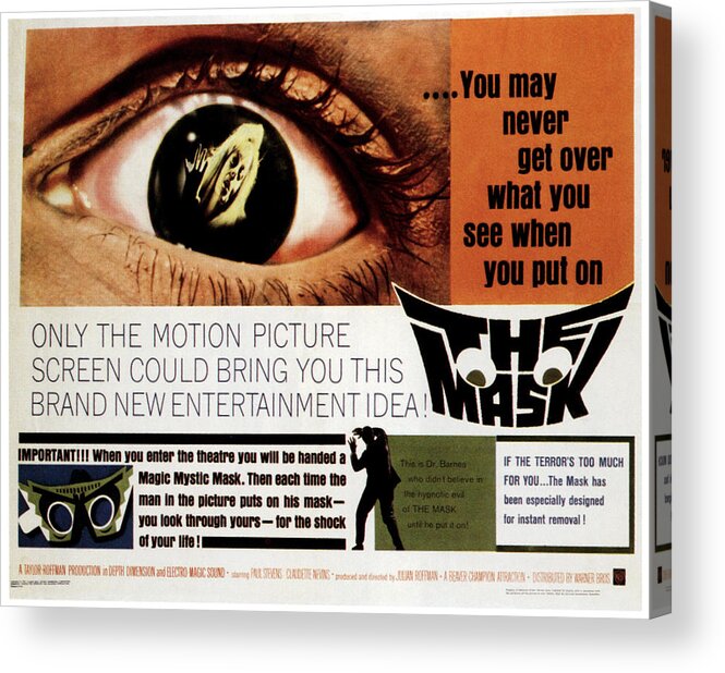 1960s Movies Acrylic Print featuring the photograph The Mask, 1961 by Everett