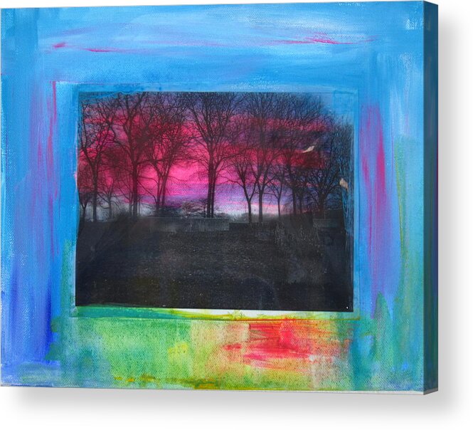 Paint Acrylic Print featuring the painting The Park by Moby Kane
