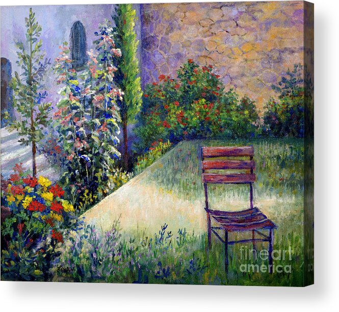 Chair Acrylic Print featuring the painting The Unseen Guest by Lou Ann Bagnall