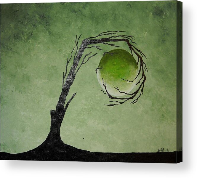Wood Acrylic Print featuring the painting The Wood Element by Edwin Alverio