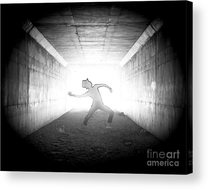 Dance Acrylic Print featuring the photograph Tunnel dancer by Scott Sawyer