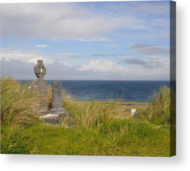 Cemetery Acrylic Print featuring the photograph Windswept Grave by Cheri Randolph