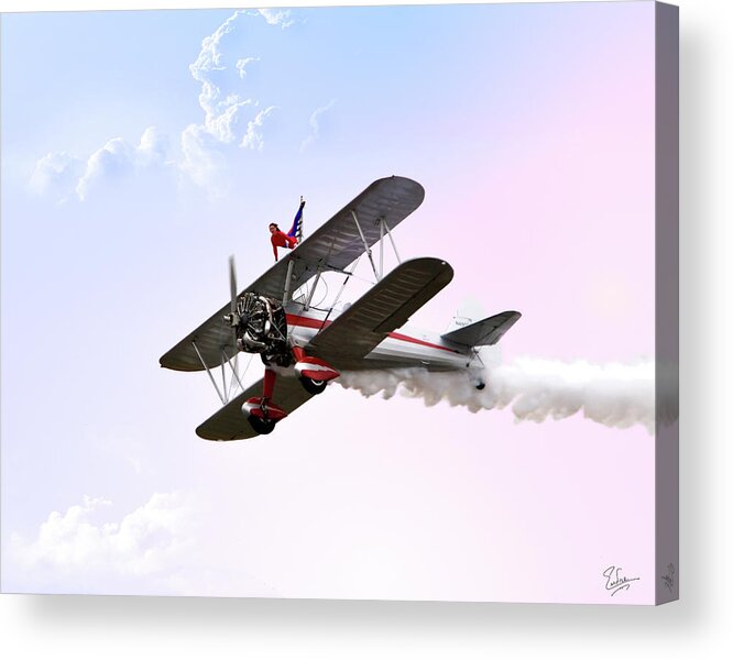 Endre Acrylic Print featuring the photograph Wing Walker by Endre Balogh