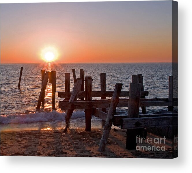 Cape May Acrylic Print featuring the photograph Cape May Sunset #1 by Robert Pilkington