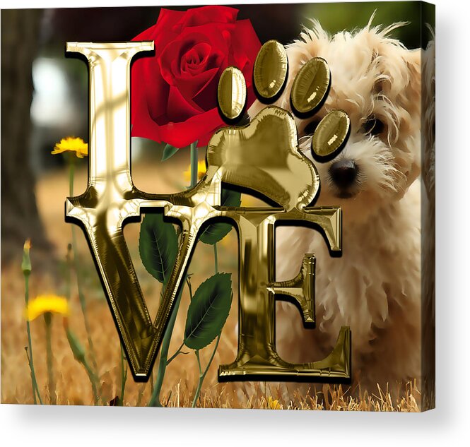 Dog Acrylic Print featuring the mixed media Dog Lover Collection #1 by Marvin Blaine
